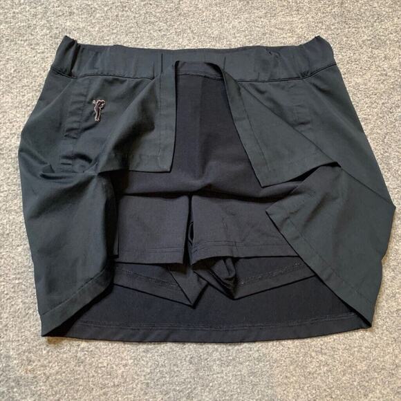 Golfino Skort Womens 4 Black Pull On Pockets Shorts Lined Performance Golf Mini - Picture 6 of 12